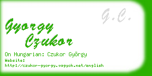 gyorgy czukor business card