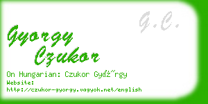 gyorgy czukor business card